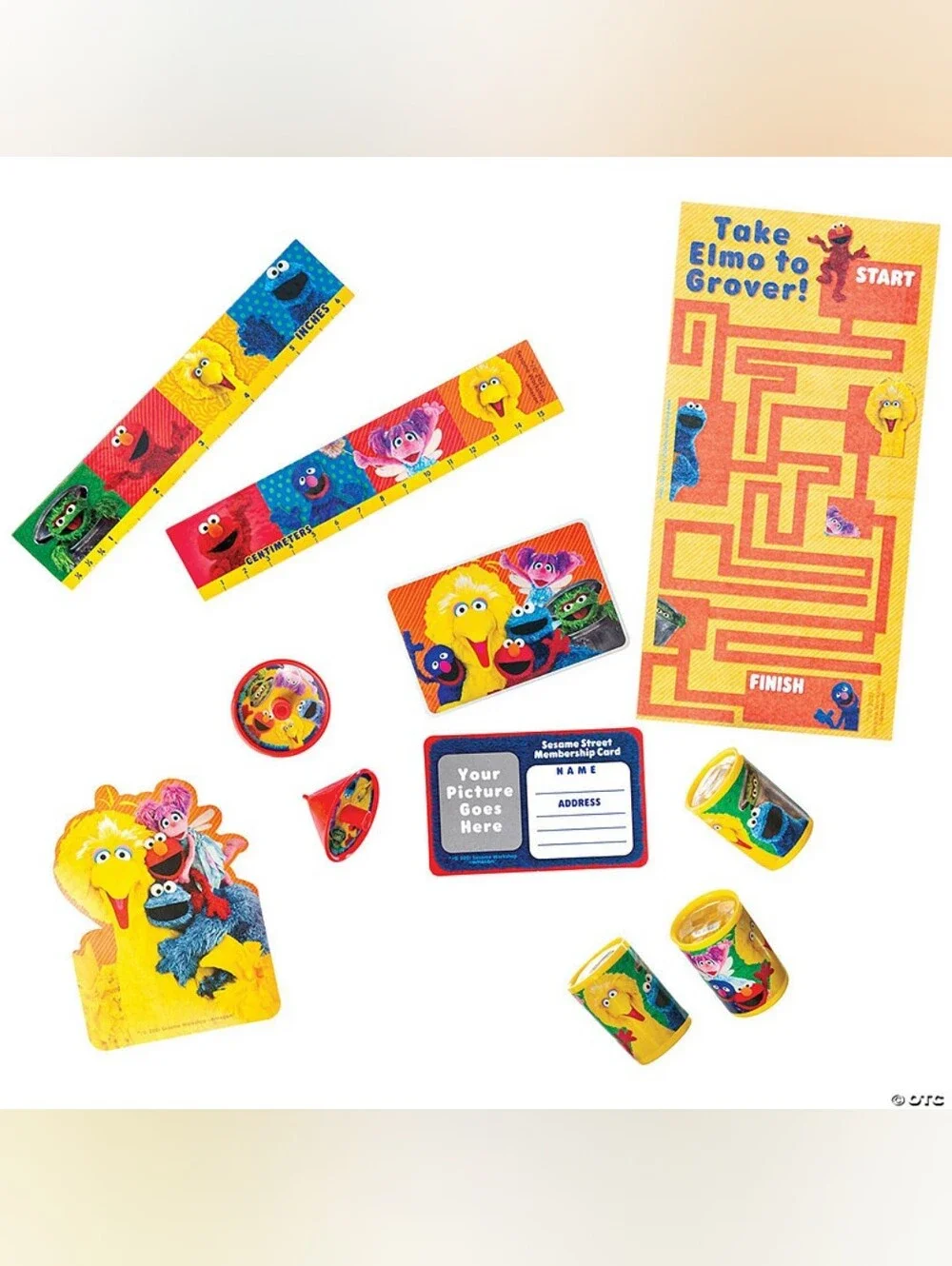 Sesame Street Yellow & Multi-Color Party Favors Pack - 48 Pc